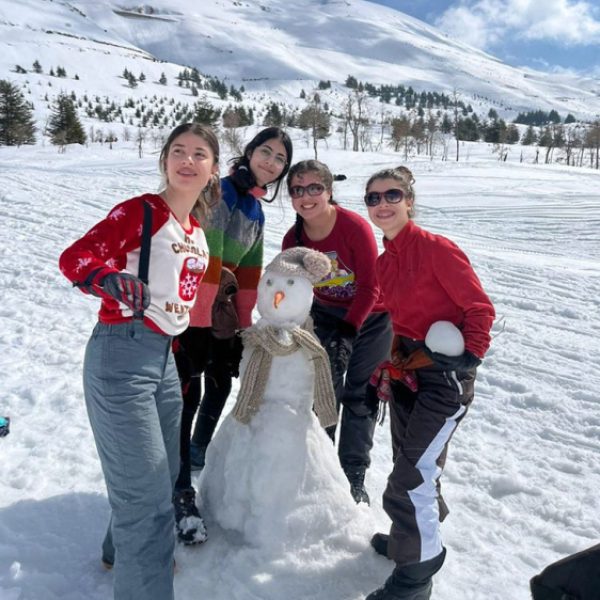 Snowshoeing at the Cedars